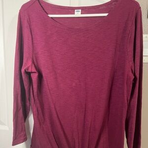 Old navy tie front burgundy top